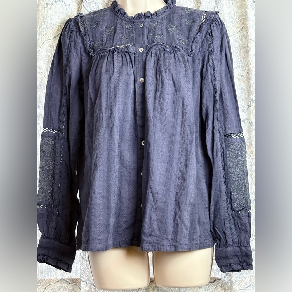 Logo Lavish Dusty Blue Blouse